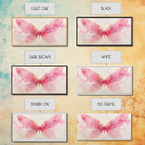 Pink Butterfly Canvas Print Whimsical Art Light Pink Wall Art Angel Art Prints Above Bed Wall Art Bedroom Decor Gift Idea