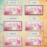 Three Bunnies Canvas Print, Adorable Pink Abstract Art Featuring Rabbits, Whimsical Nursery Wall Decor or Easter Themed Art