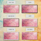 Light Pink Cherry Blossom Canvas Print | Cherry Blossom Painting | Sakura Wall Art | Nature Inspired Art | Bedroom Above Bed Decor