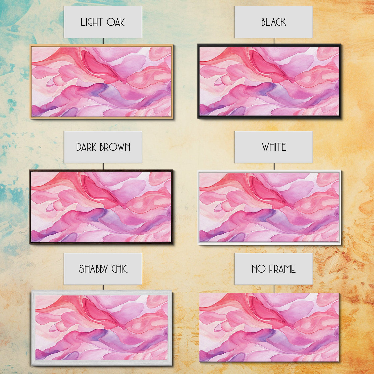 Pink Abstract Flowing Design Canvas Print, Whimsical Minimalist Light Pink Wall Art, Dorm Room Bedroom Art Unique Gift Idea