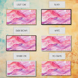 Pink Abstract Flowing Design Canvas Print, Whimsical Minimalist Light Pink Wall Art, Dorm Room Bedroom Art Unique Gift Idea