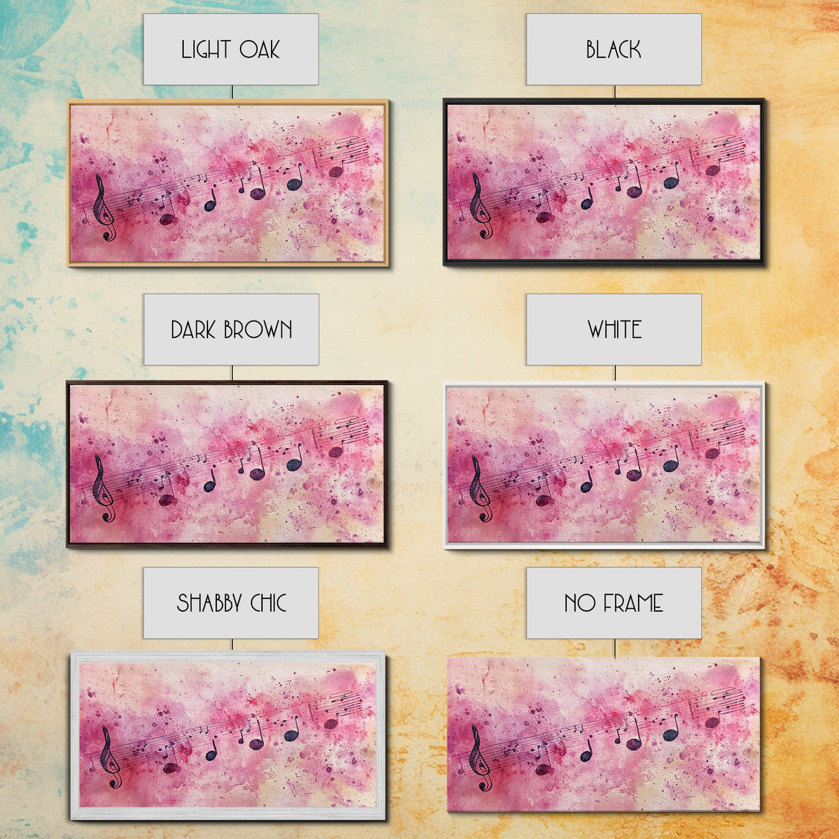 Sheet Music Canvas Print | Musical Wall Art, Whimsical Art, Light Pink Wall Art, Artistic Decor, Bedroom Art, Living Room Wall Decor