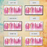 Assorted Lipstick Shades Illustration in Light Pink Wall Art on Canvas Print, Makeup Lover's Room or Vanity Decor Idea