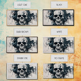 Gothic Skull Art Canvas Print, Dark Moody Abstract Wall Decor, Halloween Living Room Art, Unique Therapy Art Gift, Dark Angels Print