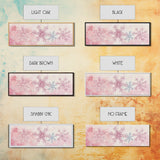 Hand-Painted Snowflake Art Canvas Print, Christmas Rustic Winter Wall Decor, Light Pink Abstract Artwork, Cozy Living Room Art Gift