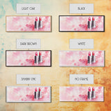 Pink Lipstick Art Canvas Print, Light Pink Wall Art, Feminine Abstract Painting, Modern Home Decor Piece for Bedroom or Bathroom