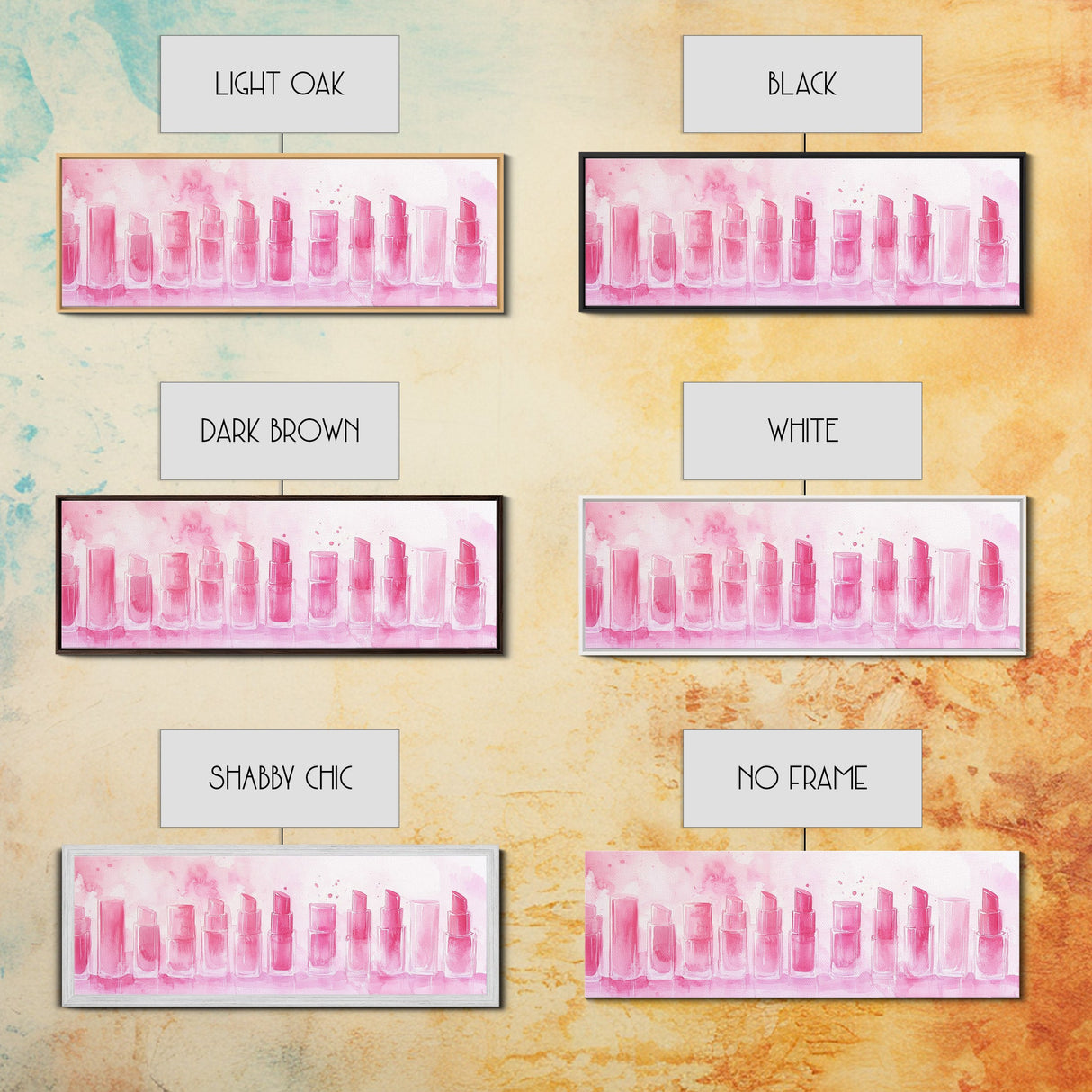 Pink Lipstick Wall Art, Canvas Print, Feminine Beauty Decor, Whimsical Art, Perfect Gift Idea, Above Desk Artwork, Makeup Room Style