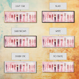 Light Pink Combs and Brushes Wall Art, Framed Canvas Print, Feminine Whimsical Art, Makeup Room Wall Art, Girly Room Decor