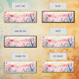Wildflower Horizon Canvas Print, Light Pink Coastal Landscape Art, Panoramic Wall Art, Above Sofa Decor, Nature-Inspired Artwork