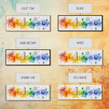 Vibrant Canvas Print of Colorful Science Art with Abstract Chemistry Diagrams, Therapy Art, Brain Art, Guest Room Art, Extra Wide Art