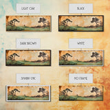 Japanese-Inspired Golf Scene Framed Canvas Print – Rustic Decor, Golf Art, Panoramic Art, Horizontal Wall Art, Gift Idea For Him