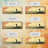 Golf Swing Elegance Framed Canvas Print – Rustic Decor, Golf Art, Panoramic Painting, Horizontal Wall Art, Gift Idea For Him