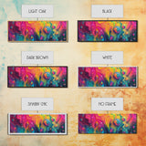 Abstract Swirl Framed Canvas Print Vibrant Colors Whimsical Art Modern Painting Lively Wall Art Guest Room Decor