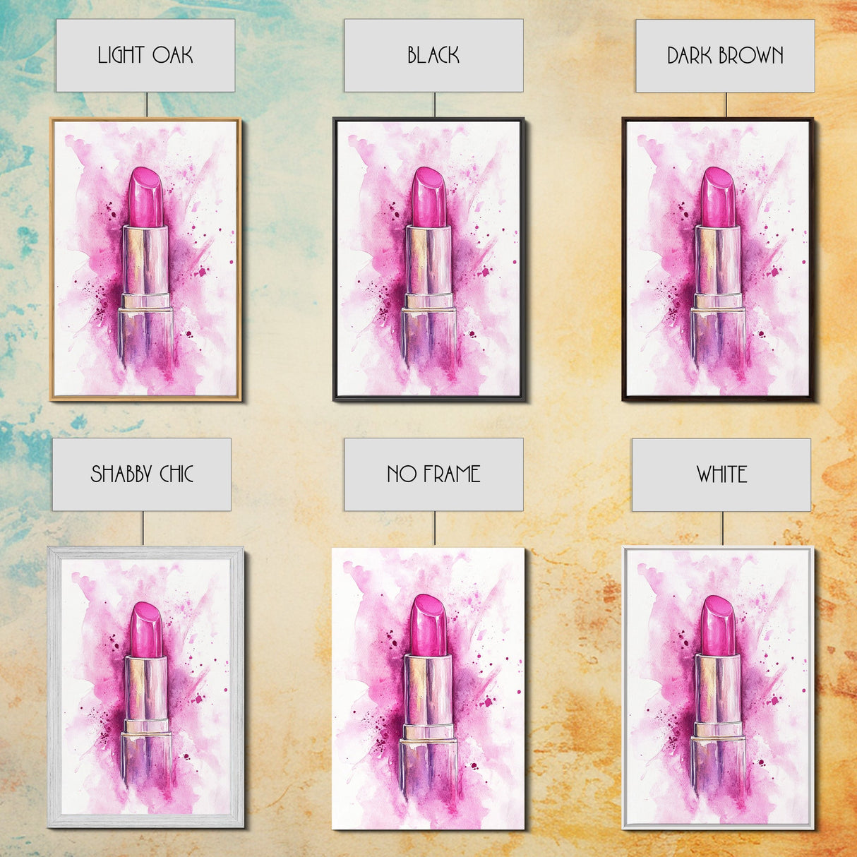 Pink Lipstick Canvas Print Whimsical Art Pink Abstract Artwork Living Room Wall Art Wabi Sabi Painting Light Pink Dorm Decor