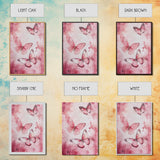 Pink Butterfly Botanical Prints Canvas Print Soft Whimsical Nature Inspired Bedroom or Living Room Art Light Pink Wall Decor