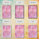 Elegant Pink Chandelier Canvas Print | Romantic Light Wall Art | Rustic Wall Decor | Bedroom Accent | Above Sofa Art | Farmhouse Vibe