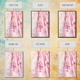 Pink Petals Canvas Print Abstract Floral Art Light Pink Dorm Wall Art Whimsical Art Minimalist Rustic Farmhouse Bedroom Decor Gift