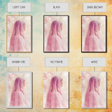 Feminine Veil Portrait Canvas Print Light Pink Wall Art Afrocentric Wall Art Moody Art Living Room Decor Romantic Room Aesthetic