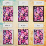 Gemstone Painting Canvas Print Vibrant Abstract Art Geometric Wall Art Pink Orange Wall Art Living Room Decor Modern Aesthetic