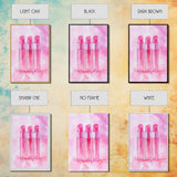 Light Pink Lipstick Trio Canvas Print, Whimsical Art, Makeup Wall Art, Pink Abstract Art, Feminine Decor, Bedroom Art, Gift Idea for Her