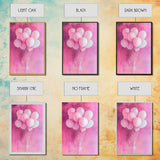 Pink Balloons Canvas Print, Whimsical Art, Pink Abstract Art, Party Wall Art, Light Pink Wall Art, Living Room Art, Artistic Decor, Gift Idea