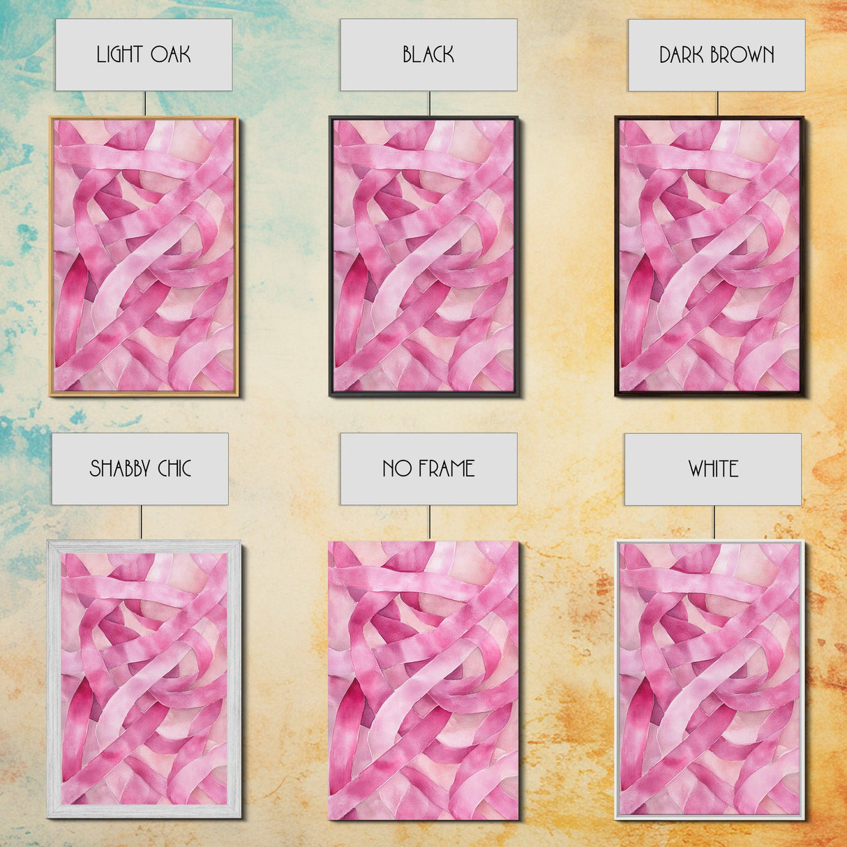 Abstract light pink wall art modern ribbons canvas print perfect addition to minimalist aesthetic boho decor vertical skinny art
