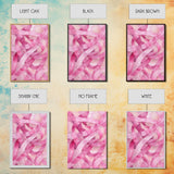 Abstract light pink wall art modern ribbons canvas print perfect addition to minimalist aesthetic boho decor vertical skinny art