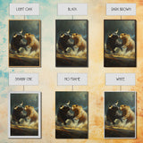 Bull and Bear Clash Framed Canvas Print Rustic Wall Art Gift Idea Financial Decor Wild Animals Artwork Moody Wall Art Rustic Living Room Decor