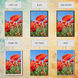 Vibrant Poppy Field Framed Canvas Print, California Poppy Art, Rustic Landscape Wall Art, Bedroom Art, Farmhouse Living Room Decor