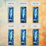 Dolphin painting, ocean life wall art, blue and green wall art, nautical painting, marine life decor, framed canvas print