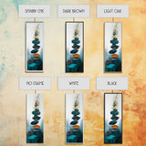 Zen Stones, minimalist art, zen wall art, wabi sabi art, sage green wall art, extra wide art, tall narrow art, Canvas Print, boho art