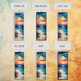 Desert Sunset, cactus painting, southwest wall art, coastal landscape art, framed canvas print, panoramic art