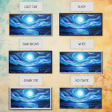Blue Moon Painting, Moody Art, Nautical Wall Art, Coastal Painting, Framed Canvas Print, Above Couch Art, Extra Wide Art