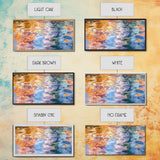 Abstract Water, Nautical Wall Art, Blue and Green Wall Art, Panoramic Painting, Extra Wide Art, Canvas Print, Living Room Art