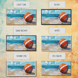 Lifeguard Buoy Painting, nautical decor, coastal wall art, ocean painting, framed canvas print, rustic art, beach house art