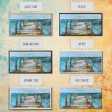 Dock Over Water, Coastal Landscape, Nautical Wall Art, Canvas Print, Lake Tahoe Art, Rustic Wall Art, Coastal Decor, Panoramic Art