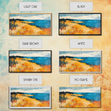 Coastal Landscape, Ocean Painting, Nautical Decor, Rustic Art, Farmhouse Art, Living Room Art, Framed Canvas Print, Extra Wide Art, Bedroom Art