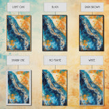 Abstract Ocean, Coastal Landscape Art, Blue and Green Wall Art, Teal Wall Art, Nautical Decor, Framed Canvas Print, Gift Idea