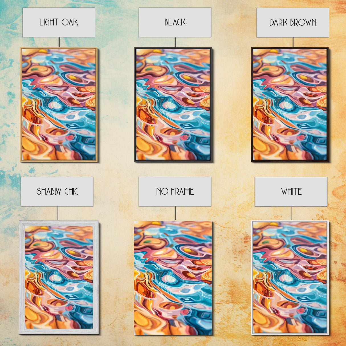 Abstract Swirls, Colorful Wall Art, Canvas Print, Geometric Art, Teal Wall Art, Whimsical Art, Psychedelic Painting, Modern Decor