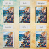 Colorful Cliffs, Ocean Painting, Canvas Print, Coastal Landscape Art, Nautical Decor, Rustic Art, Southwest Wall Art, Gift Idea