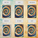Nautical Spiral, Abstract Ocean Art, Canvas Print, Coastal Wall Art, Moody Art, Geometric Painting, Living Room Art, Gift Idea