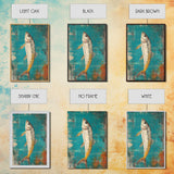 Vibrant Fish Painting Canvas Print Coastal Wall Art, Beach House Decor, Nautical Art, Ocean Inspired Artwork, Rustic Wall Decor