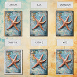 Starfish Texture Coastal Canvas Print, Beach House Decor, Ocean Wall Art, Nautical Artwork, Textured Beach Art, Coastal Living Room Art