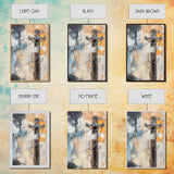 Rustic Telephone Pole Framed Canvas Print Industrial Wall Art, Urban Grunge Decor, Abstract Cityscape Painting, Modern Office Artwork