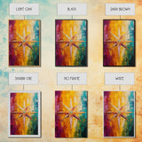 Compass Star Canvas Print Rustic Nautical Wall Art Adventure Decor Travel Lovers Gift Vibrant Abstract Living Room Artwork