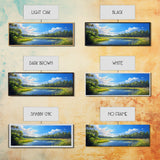 Scenic Lake Framed Canvas Print Nature Wall Art Peaceful Pond Painting Outdoor Retreat Decor Farmhouse Landscape Living Room Art