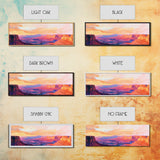 Grand Canyon Sunset Framed Canvas Print Southwest Landscape Wall Art, Desert Mountain Painting, Nature Inspired Home Decor, Rustic Art
