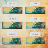 Tropical Palm Tree Canvas Print Colorful Beach Wall Art, Summer Vacation Vibes, Boho Coastal Painting, Vibrant Nature Inspired Decor