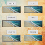 Gentle Ocean Wave Shoreline Canvas Print, Coastal Wall Art, Beach Serenity Painting, Calming Seaside Decor, Zen Living Room Artwork