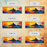 Fiery Sunset, Abstract Mountain, Canvas Print, Modern Landscape Art, Living Room Wall Decor, Bold Wall Art, Colorful Nature Art